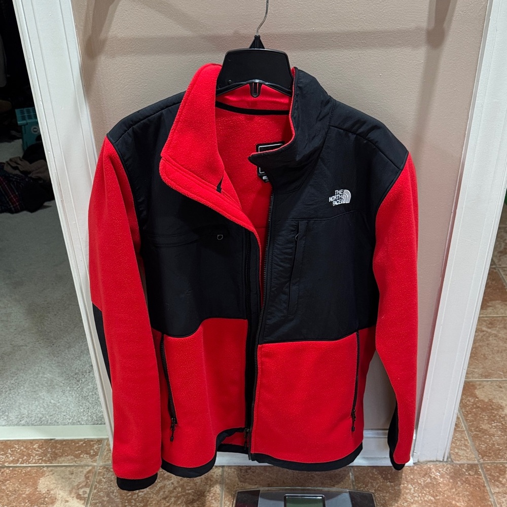 The North Face Bold Red and Black Fleece Jacket
